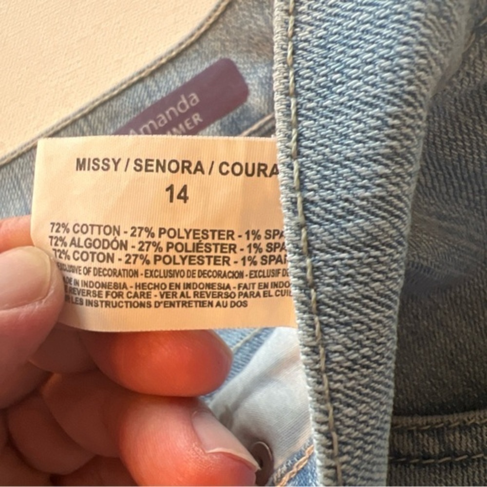 NWT Gloria Vanderbilt‎ Ladies' Amanda Denim Caprice Jeans Size 14 (A4) - Picture 5 of 9